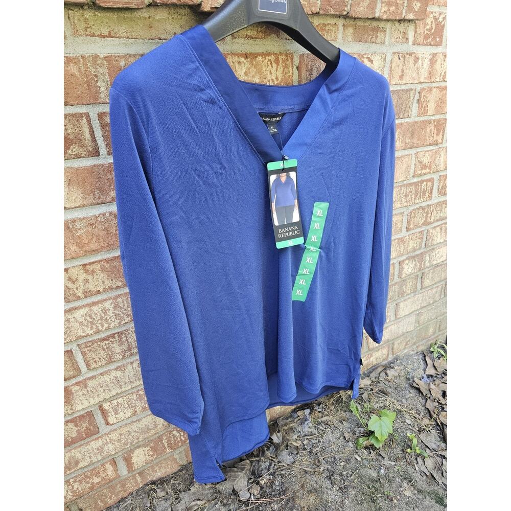 NWT Banana Republic Blouse Top Women XL Career Office Stretch Everyday Casual